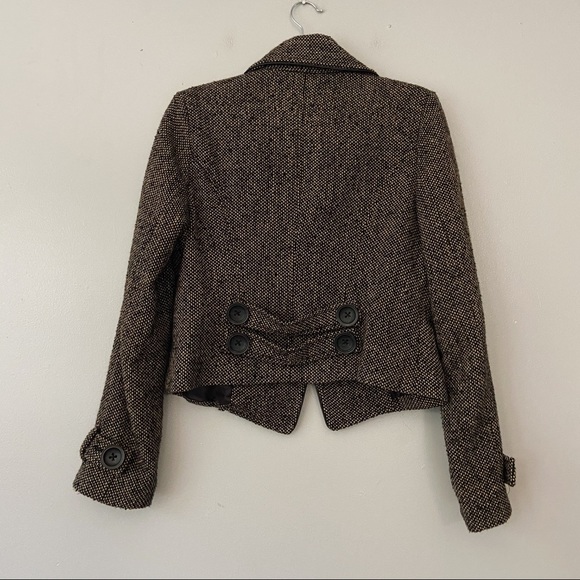 Cabi Tweed Wool Blend Tan Black Career Blazer - Picture 4 of 7